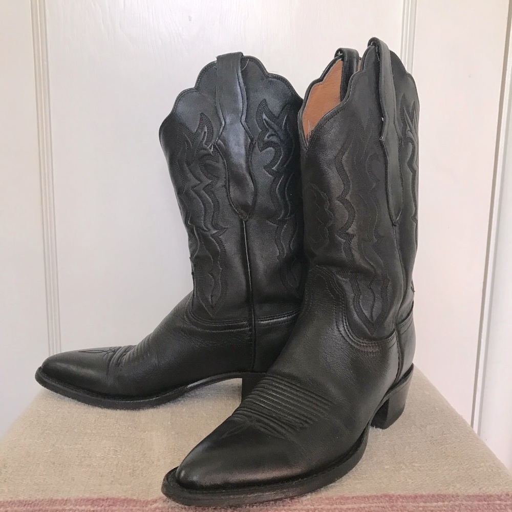 Lucchese 2000 Black cowboy boots